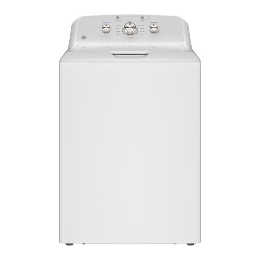 Lavadora de carga superior GE GTW385ASWWS de 4,3 pies cúbicos con tecnología Cold Plus, color blanco