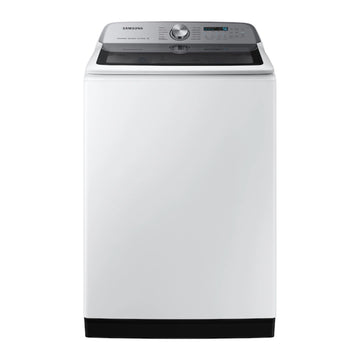 Lavadora Samsung WA52DG5500AW de carga superior inteligente de gran capacidad de 5,2 pies cúbicos con lavado de alta velocidad, color blanco