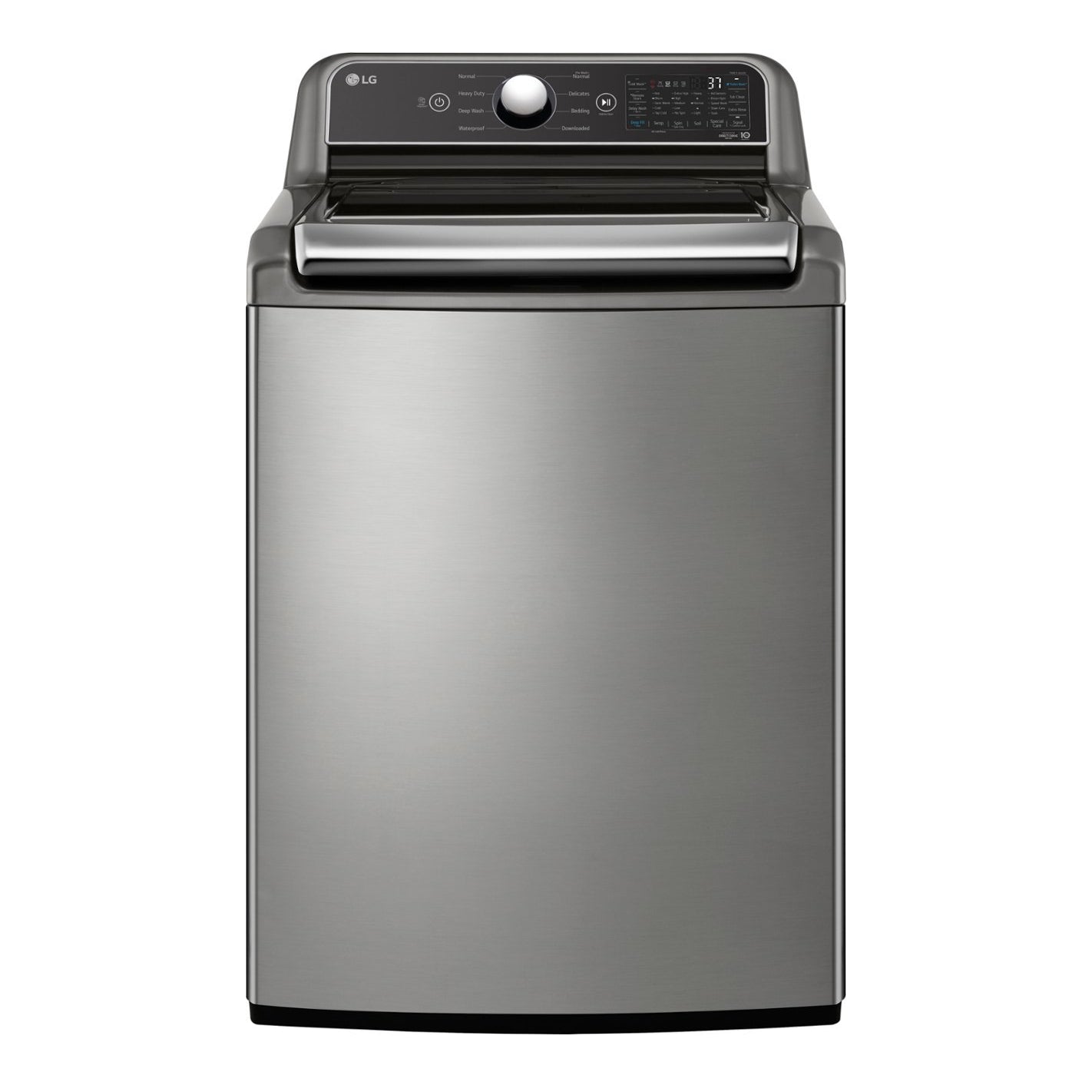 Lavadora de carga superior LG WT7405CV de 5,3 pies cúbicos con Wi-Fi y funciones inteligentes - Acero grafito