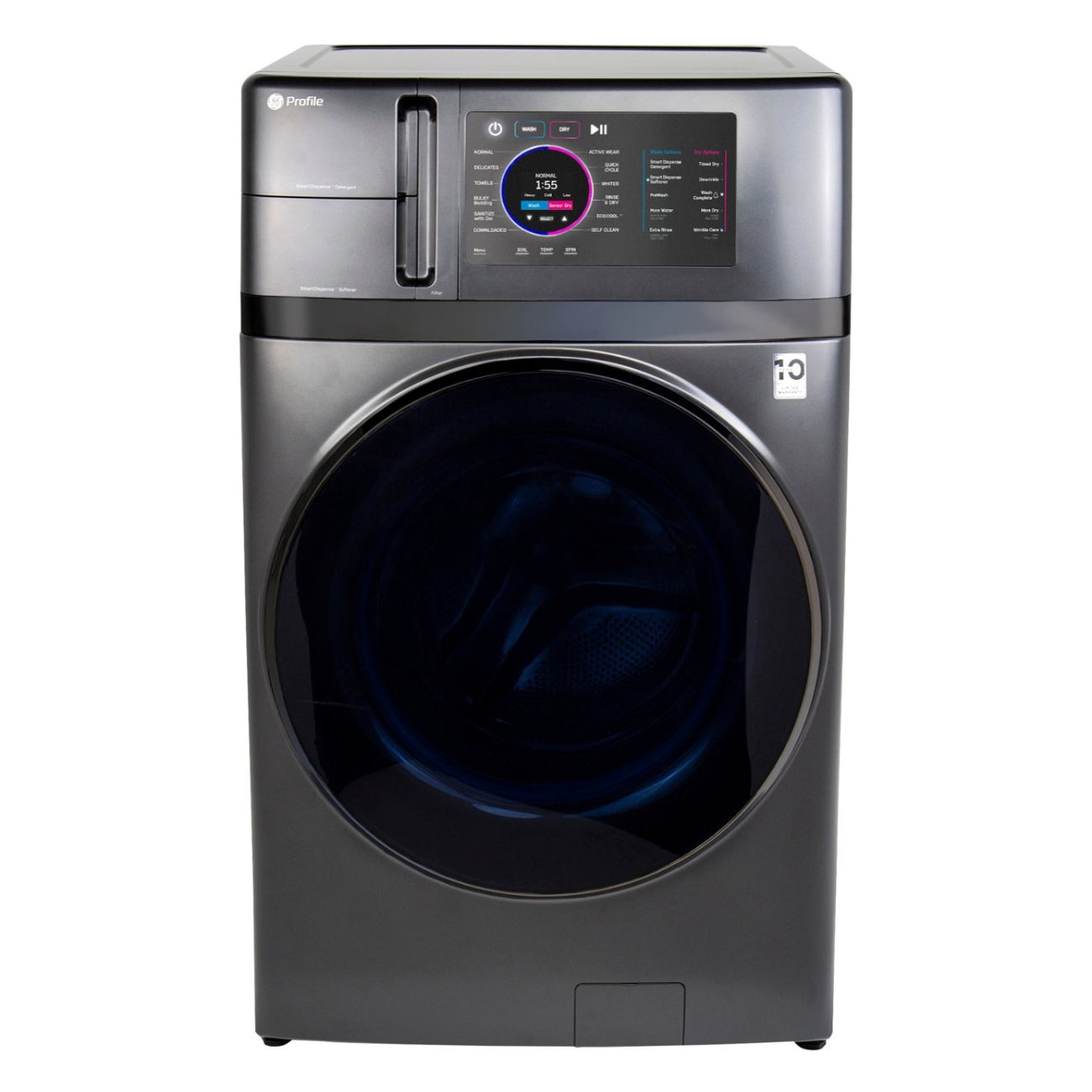 GE Profile 4.8 cu. ft. UltraFast Washer/Dryer Combo with Ventless Inverter Heat Pump Technology - Carbon Graphite