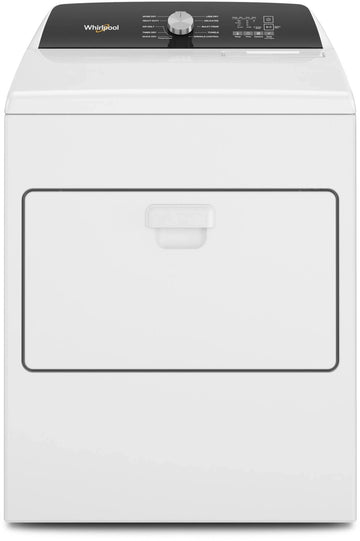 Secadora eléctrica de carga superior con sensor de humedad Whirlpool WED5010LW de 7 pies cúbicos, color blanco, con certificación ENERGY STAR