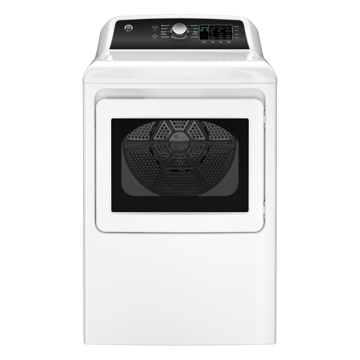 GE GTD58EBSVWS 7.4 cu. ft. Front Load Electric Dryer with Up To 120 ft. Venting - White