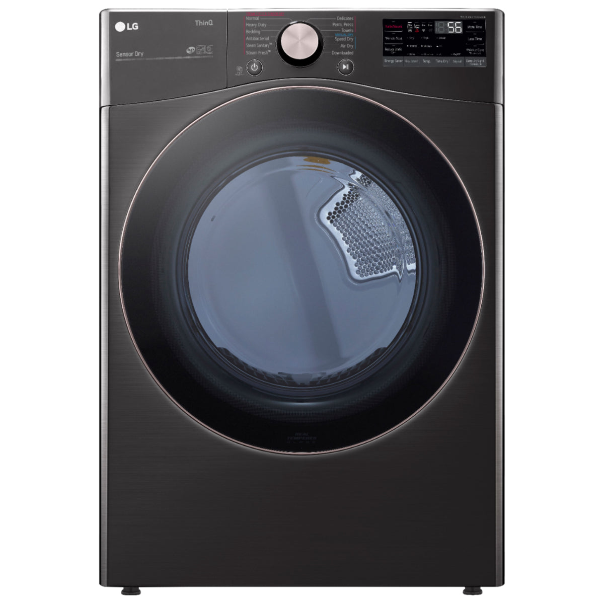 LG DLEX4000B 7.4 cu. ft. Smart WiFi Enabled Front Load Electric Dryer with Turbos team and Sensor Dry Technology - Black Steel, ENERGY STAR certified