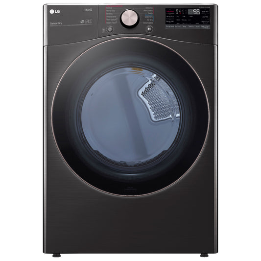 LG DLEX4000B 7.4 cu. ft. Smart WiFi Enabled Front Load Electric Dryer with Turbos team and Sensor Dry Technology - Black Steel, ENERGY STAR certified