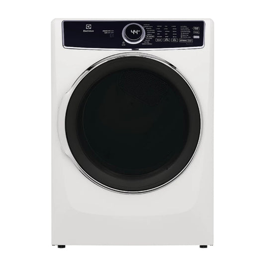 Lavadora de carga frontal Electrolux ELFG7637AW de 8 pies cúbicos con Smart Boost, sistema de lavado Lux Care Plus, Perfect Steam, color blanco, con certificación ENERGY STAR