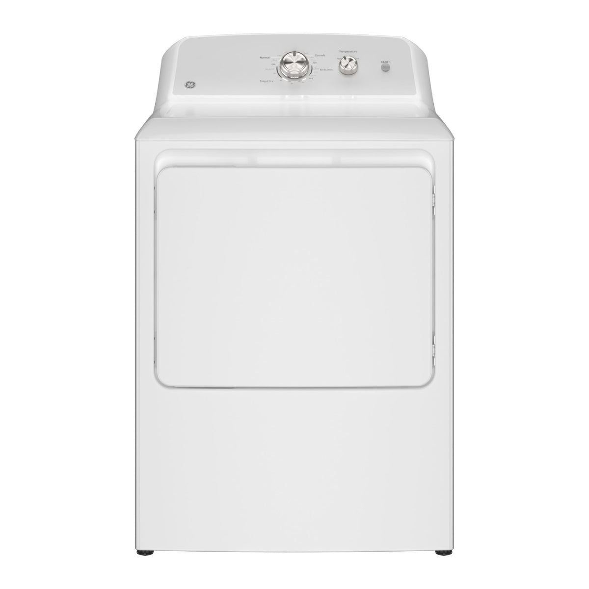 Secadora a gas GE GTD38GASWWS de carga superior de 7,2 pies cúbicos con ventilación de hasta 120 pies - Color blanco