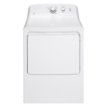 Secadora a gas GE GTX33GASKWW de 6,2 pies cúbicos con ventilación de hasta 120 pies - Color blanco