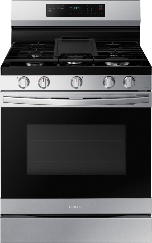 Samsung NX60A6511SS 6.0 cu.ft. Freestanding Natural Gas Range with 5 Burners - Stainless Steel