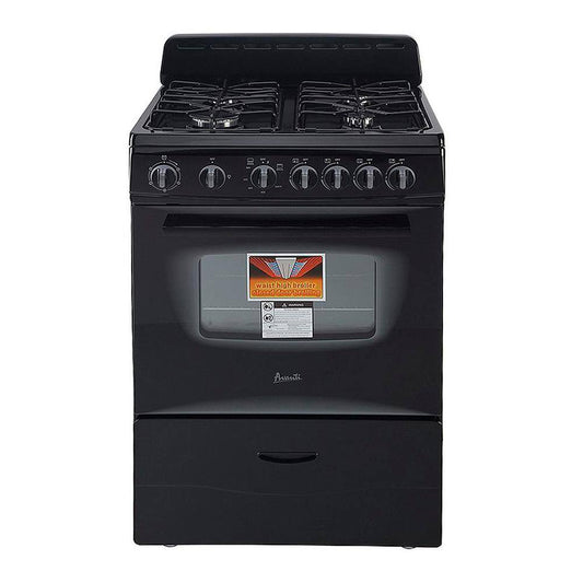 Avanti GR2415CB 24" Compact Gas Range Oven, Black