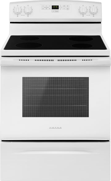 Amana AER6303MFW 4.8 cu. ft.. Freestanding Electric Range with Extra-Large Oven Window - White