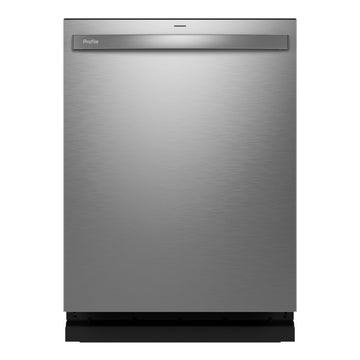 Lavavajillas GE de 24" con tina alta empotrada, control superior, tecnología Microban y resistente a huellas dactilares - Acero inoxidable
