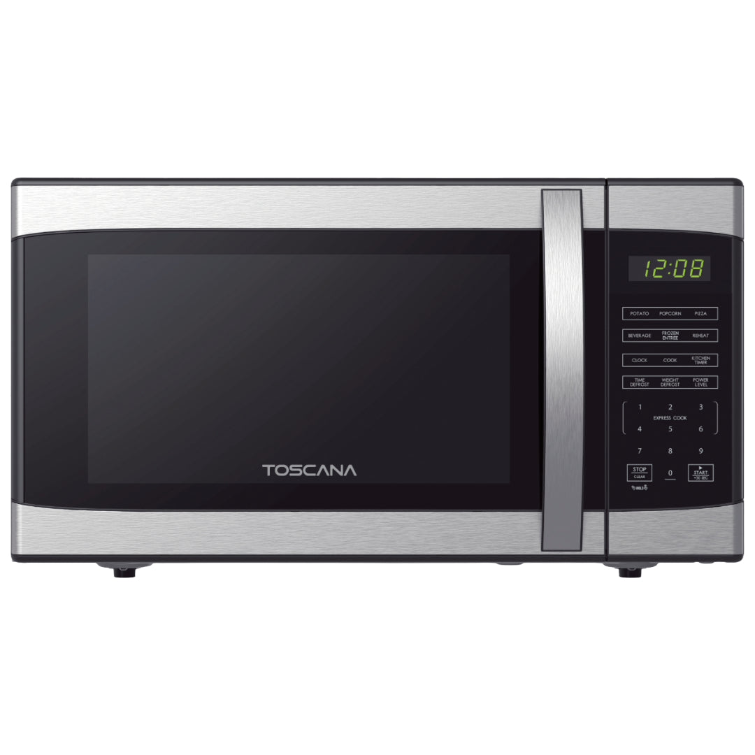 Toscana TCCMWB11S210 1.1 cu.ft. 1000-Watt Counter-top Microwave Oven - Stainless Steel/Black