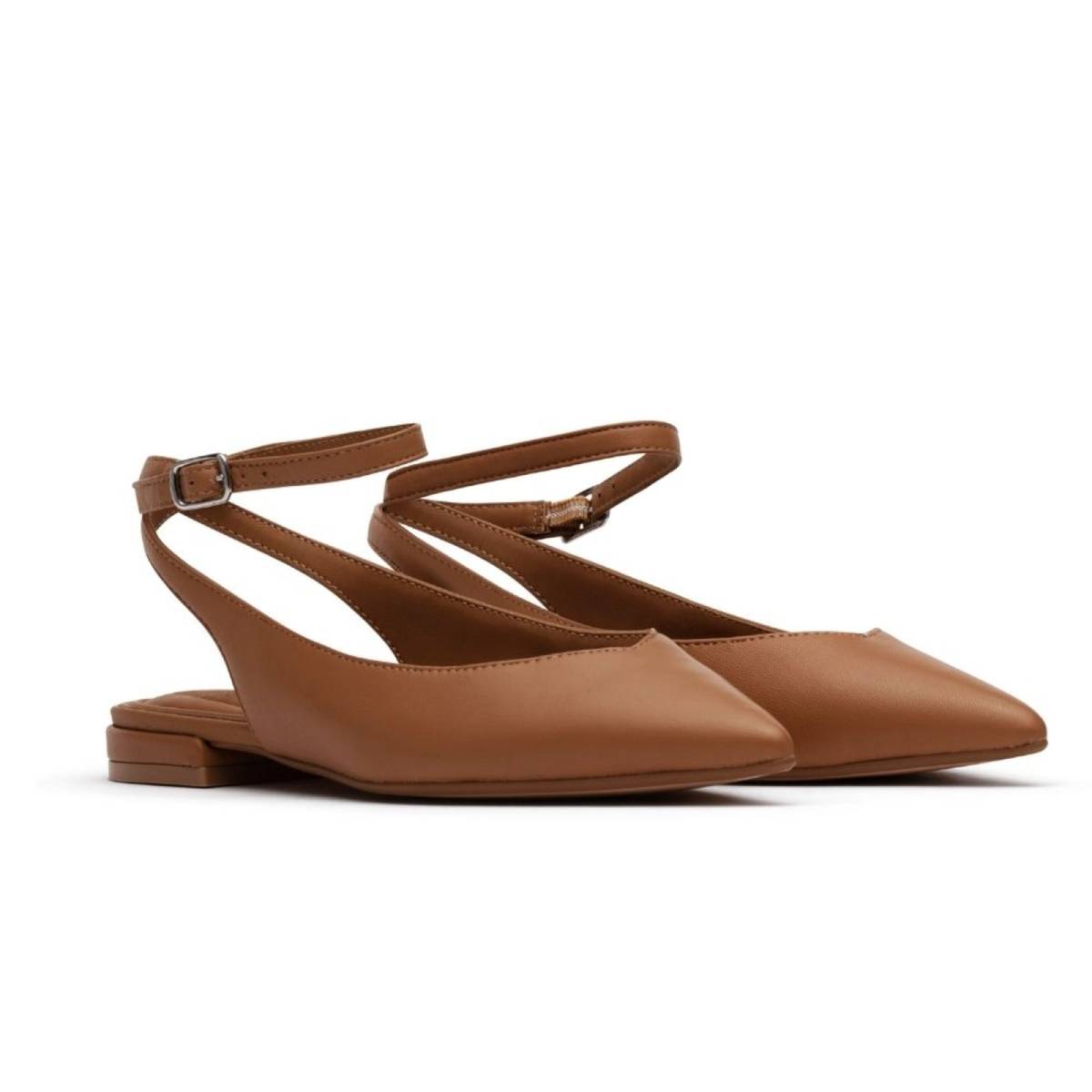 D'Amelio - Zapatos planos con tira trasera Siana para mujer (talla 6,5) - Camel