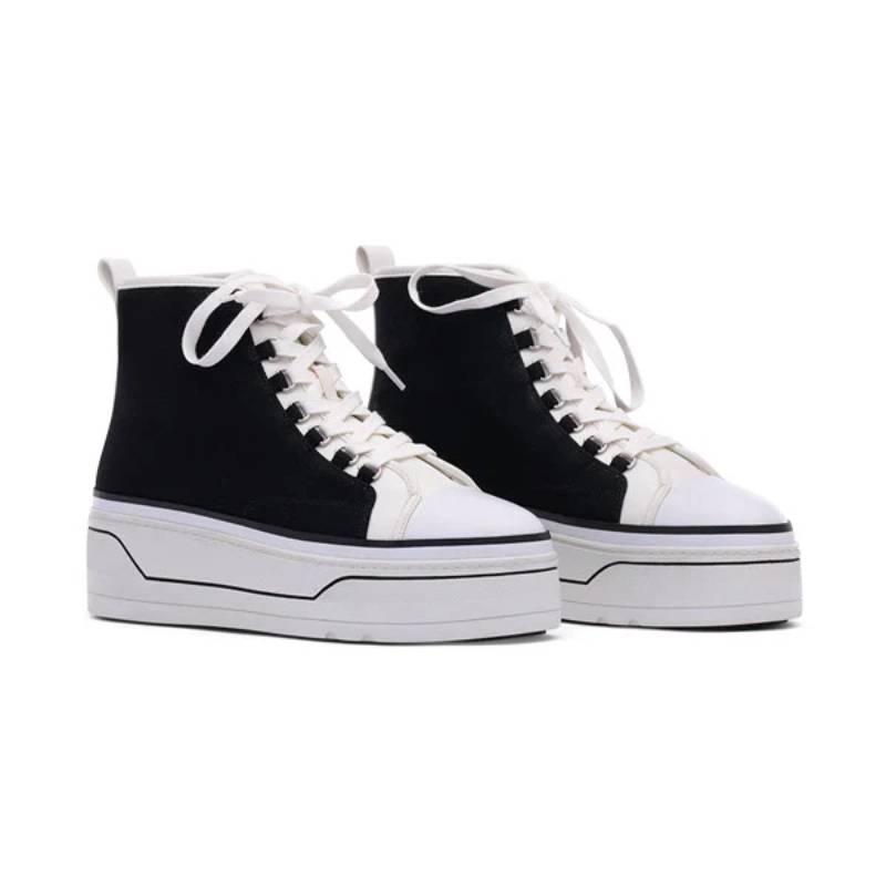 D'Amelio Women's Eyekonn Platform Sneakers (Size 6) - Black/White