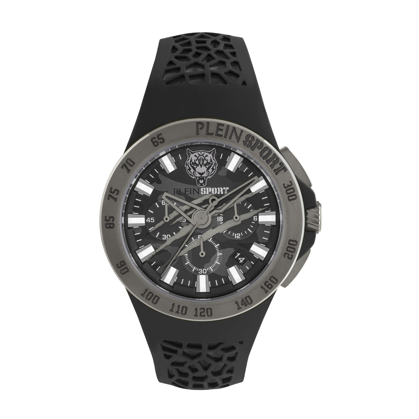 Reloj cronógrafo de cuarzo para hombre Plein Sport Thunderstorm de 43 mm, color negro