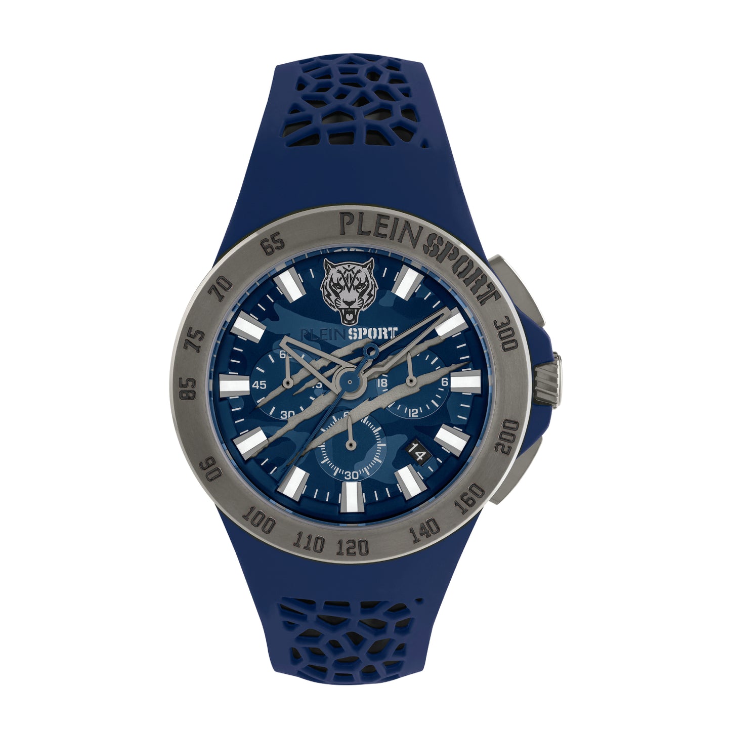 Reloj cronógrafo de cuarzo para hombre Plein Sport Thunderstorm de 43 mm, color azul