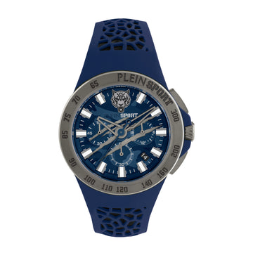Plein Sport Thunderstorm Chronograph Men's 43mm Quartz Strap Watch - Blue
