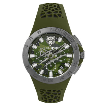 Reloj cronógrafo de cuarzo para hombre Plein Sport Thunderstorm de 43 mm, color verde