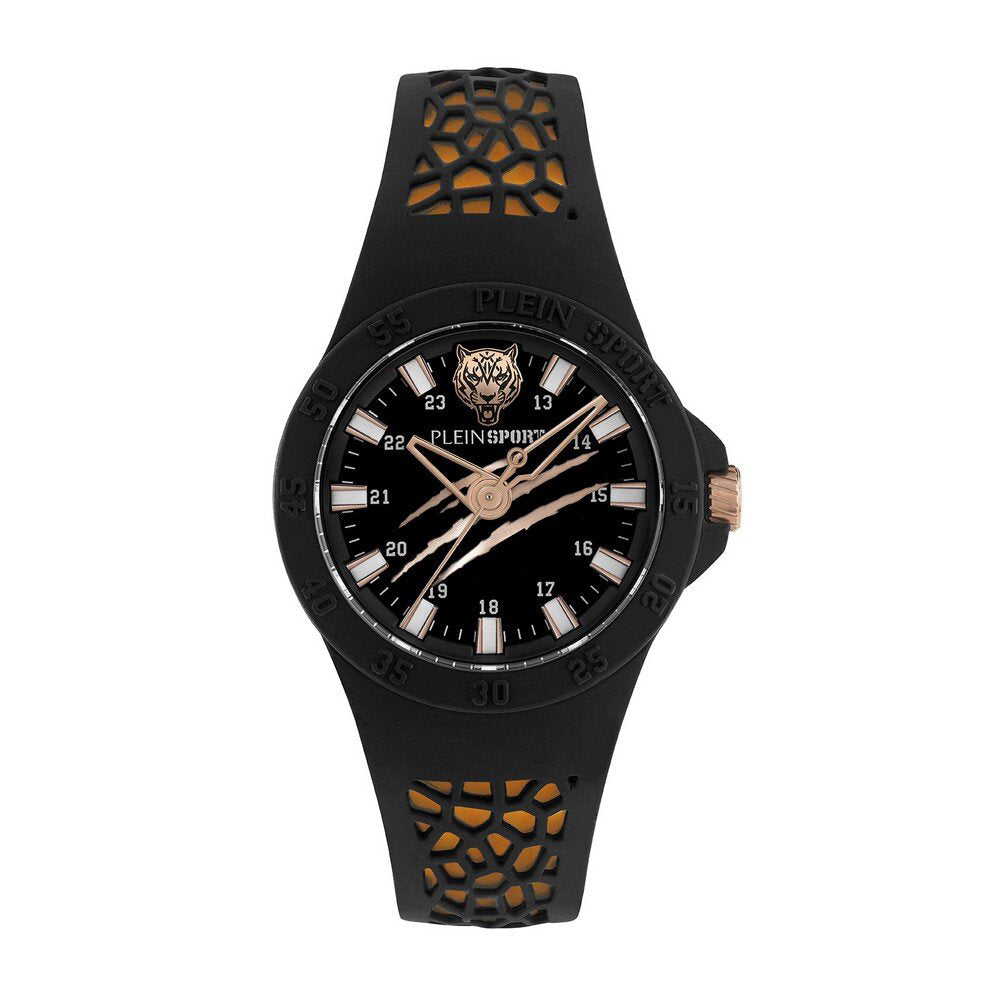 Reloj unisex con correa de cuarzo Plein Sport Thunderstorm de 40 mm, color negro