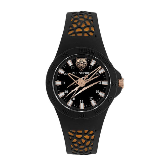 Plein Sport Thunderstorm Unisex 40mm Quartz Strap Watch - Black