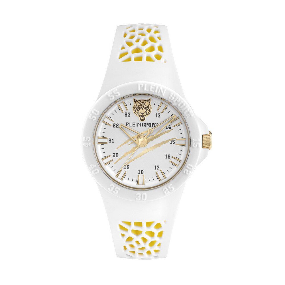 Plein Sport Thunderstorm Men's 40mm Quartz Strap Watch - White