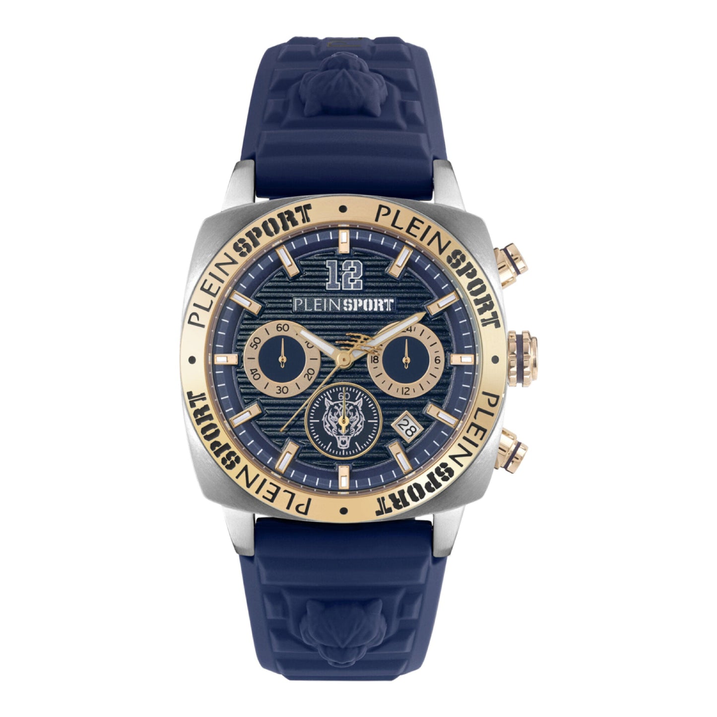 Reloj cronógrafo Plein Sport Wildcat para hombre con correa de cuarzo de 40 mm, color azul