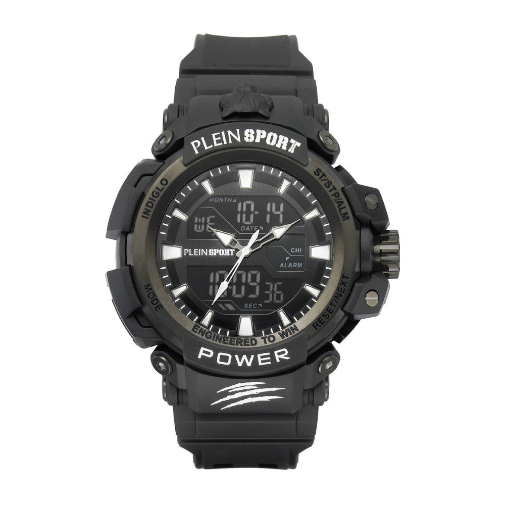 Reloj de cuarzo para hombre Plein Sport Combat de 50 mm, color negro