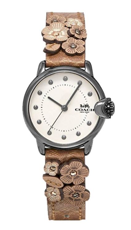 Coach Perry Women's 28mm Quartz Leather Strap Watch - White Dial