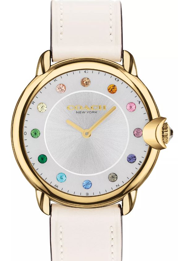 Reloj Coach Arden Ionic Thin de acero chapado en oro de 18 quilates para mujer, 36 mm