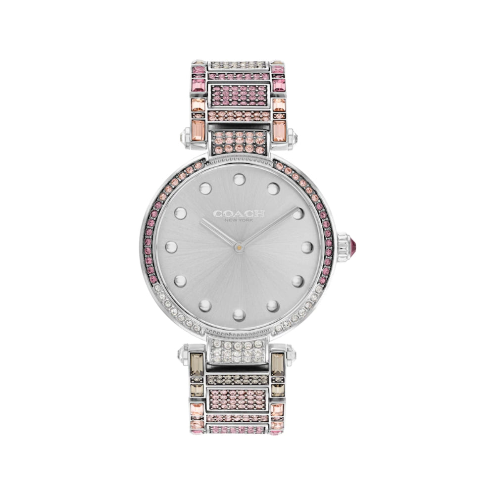 Reloj Coach Cary para mujer, 34 mm, plateado 