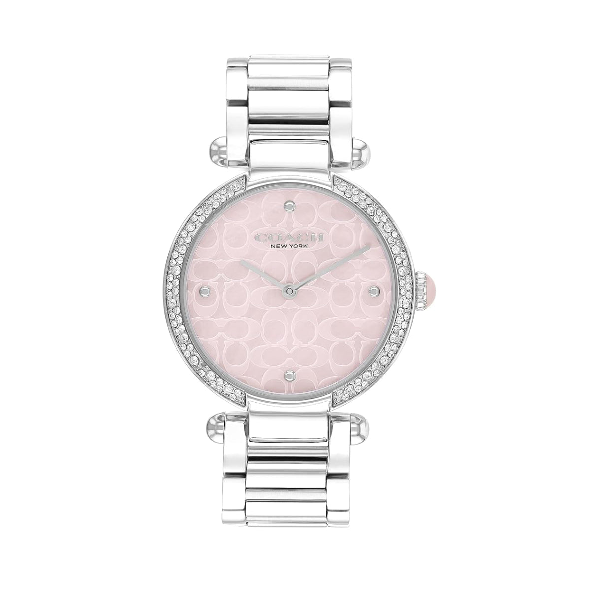 Reloj Coach Cary para mujer con esfera de nácar color rubor