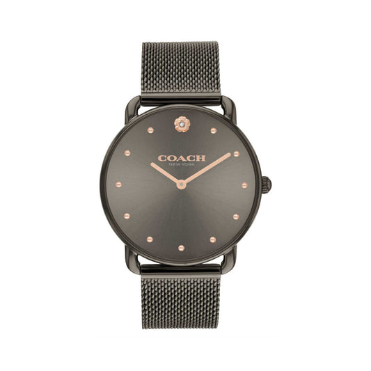 Reloj de pulsera de cuarzo Coach Elliot para mujer de 36 mm, color gris