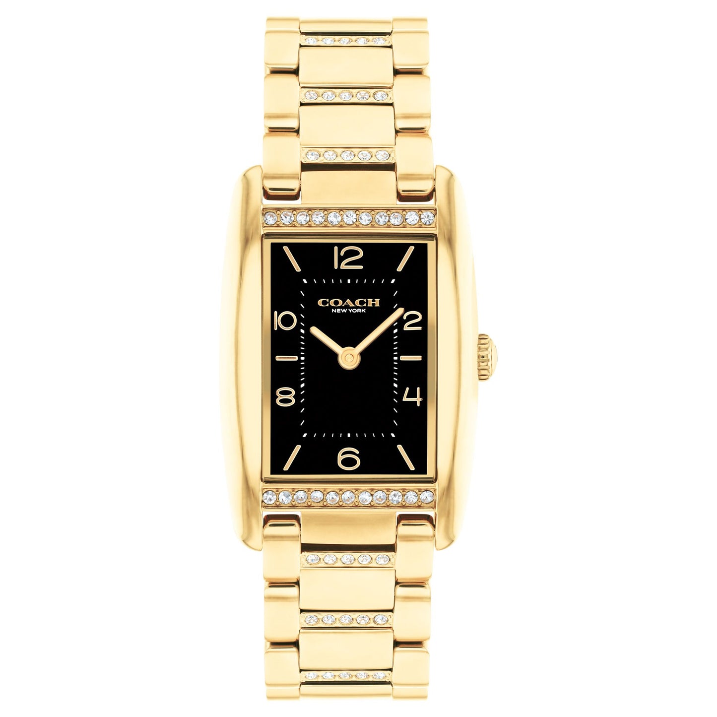 COACH Reese Crystal Black Dial Gold-Tone Bracelet Watch 35mm