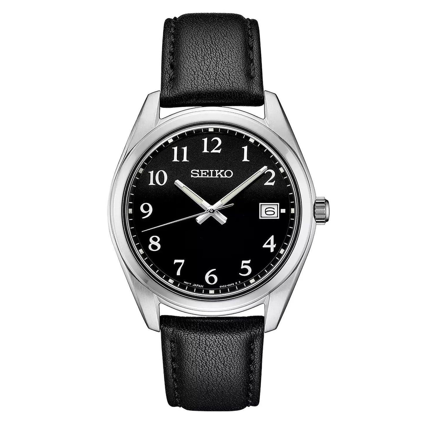 Seiko Men's Essential Stainless Steel Black Dial Watch 40MM - SUR461