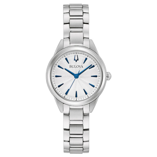 Bulova Sutton Classic Women's 28mm Stainless Steel Bracelet Watch - Silver Dial