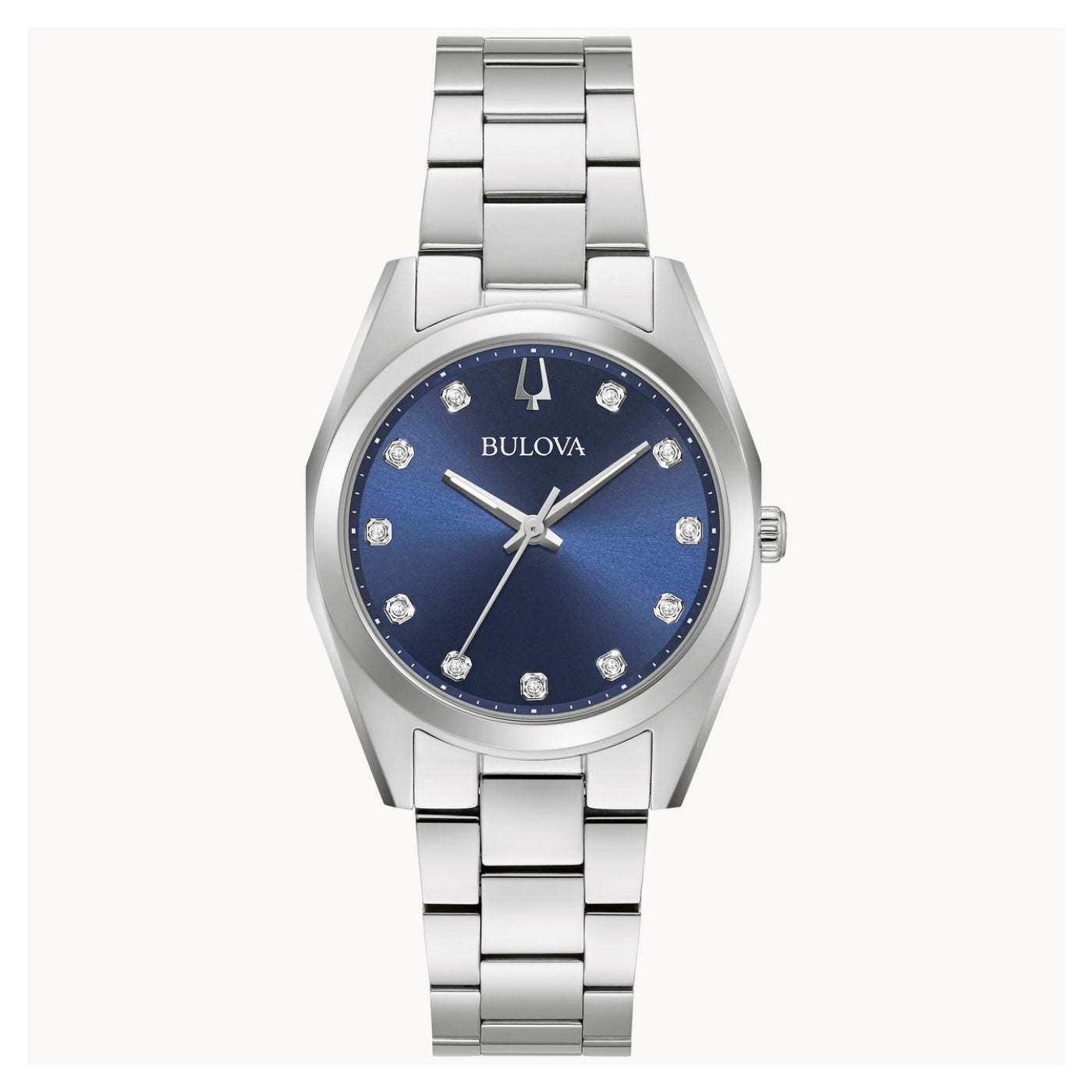 Reloj de pulsera de acero inoxidable para mujer Bulova Surveyor de 31 mm con esfera azul