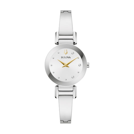 Reloj de pulsera de dos manecillas Bulova Modern Marc Anthony para mujer, 26 mm, plateado