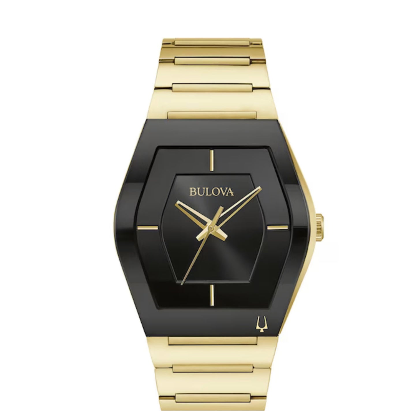 Reloj de pulsera de acero inoxidable Bulova Gemini Modern para hombre de 40 mm con esfera negra