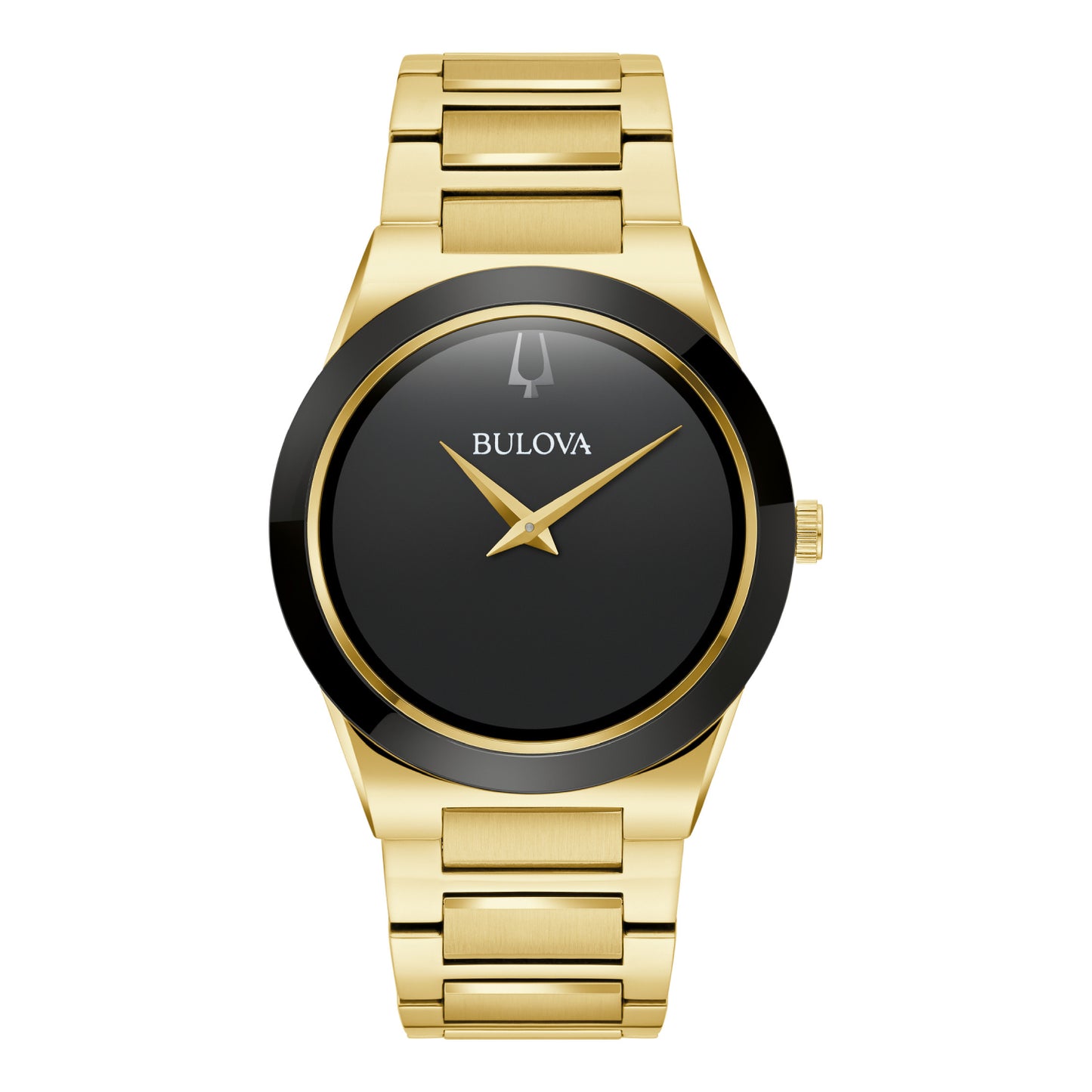 Reloj de pulsera dorado para hombre Bulova Millennia de 41 mm con esfera negra