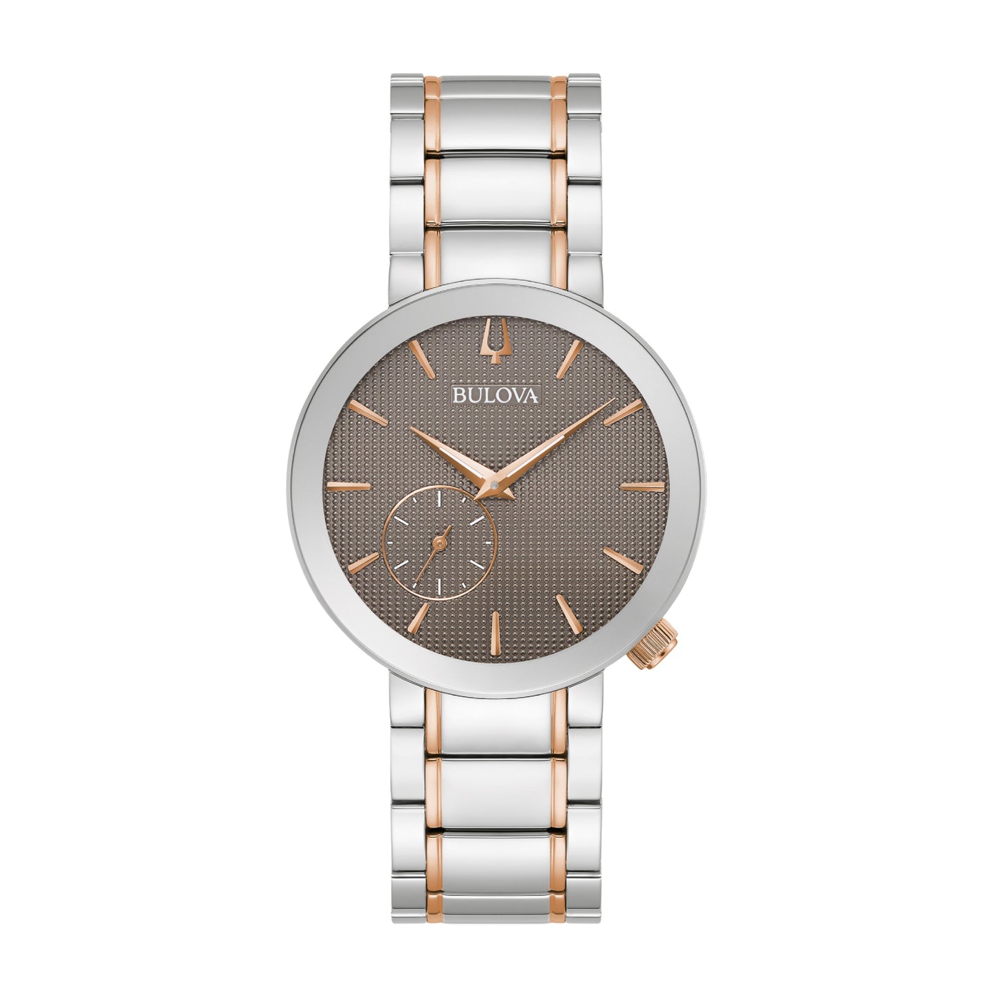 Reloj de pulsera de dos tonos con tres manecillas y esfera gris Bulova Latin Grammy para mujer de 35 mm