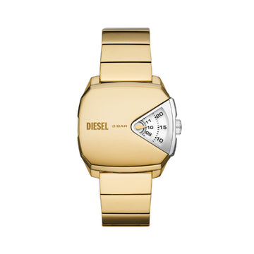 Reloj de pulsera de acero inoxidable de cuarzo Diesel DVA para hombre de 41 mm - Dorado