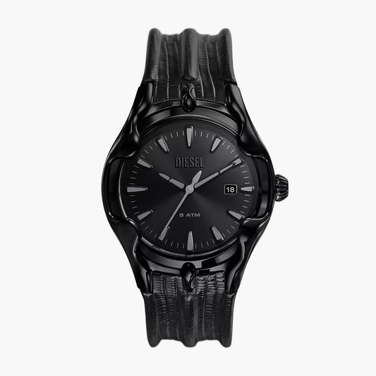 Reloj Diesel Vert para hombre con correa de cuarzo de 44 mm, color negro