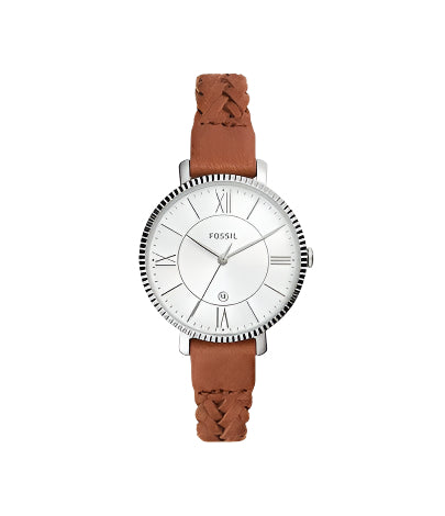 Reloj de cuarzo con correa de piel y tres manecillas para mujer Fossil Jacqueline de 36 mm con fecha - Marrón