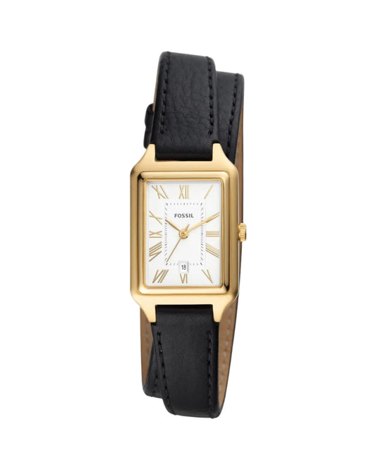 Fossil Raquel Women's 23mm Black Strap Watch - White Dial