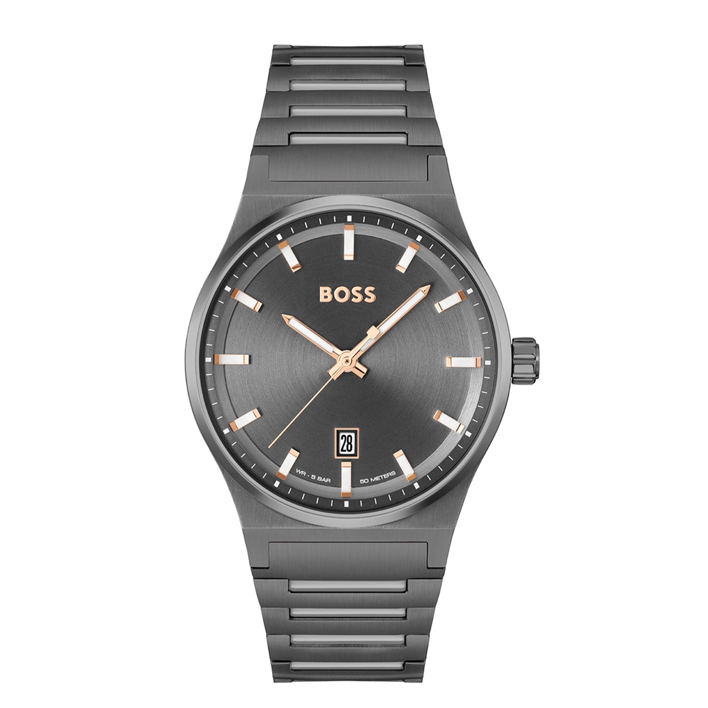 Reloj de pulsera de cuarzo Boss Candor para hombre de 41 mm, color gris