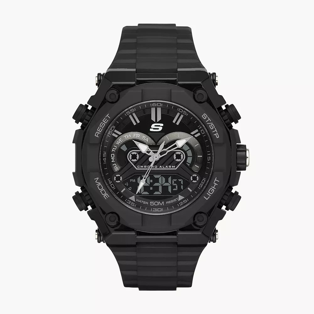 Skechers El Segundo Men's 50mm Digital Strap Watch - Black