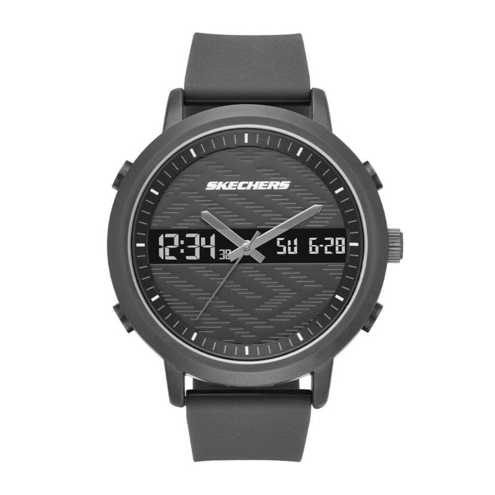 Skechers Lawndale Men's 46mm Analog-Digital Strap Watch - Black