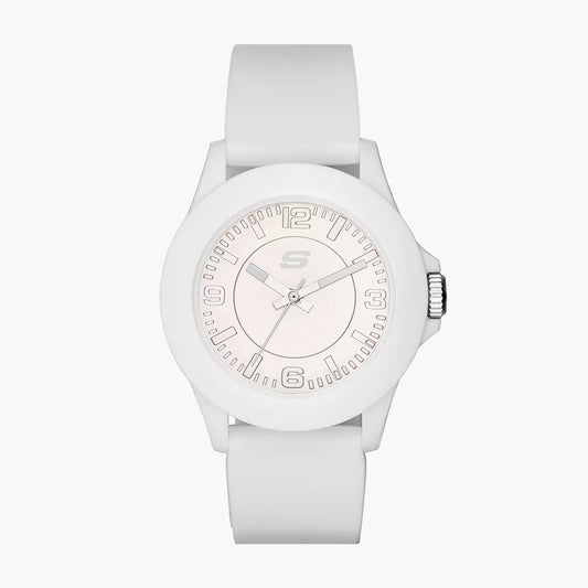 Reloj analógico con correa de 40 mm para hombre de Skechers Rosencrans, color blanco