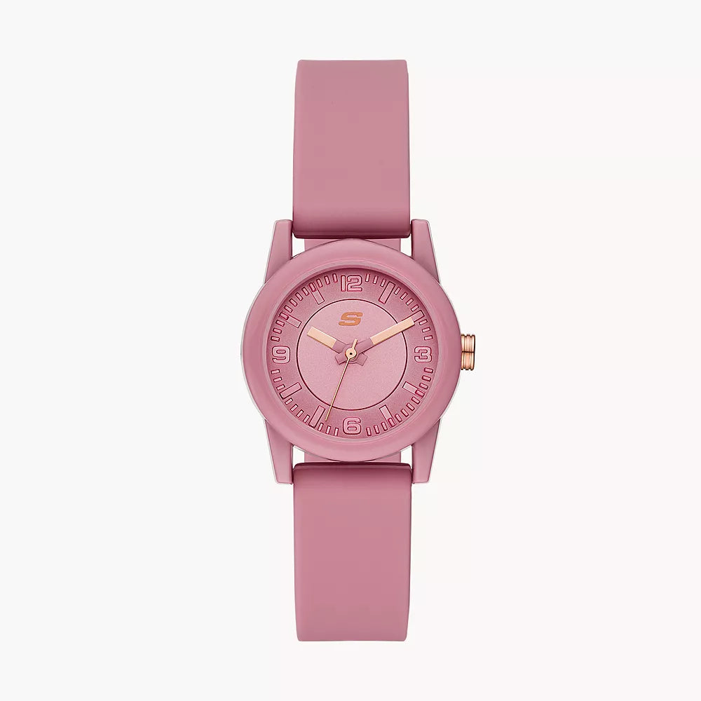 Reloj analógico Skechers Rosencrans para mujer, correa de 30 mm, color rosa