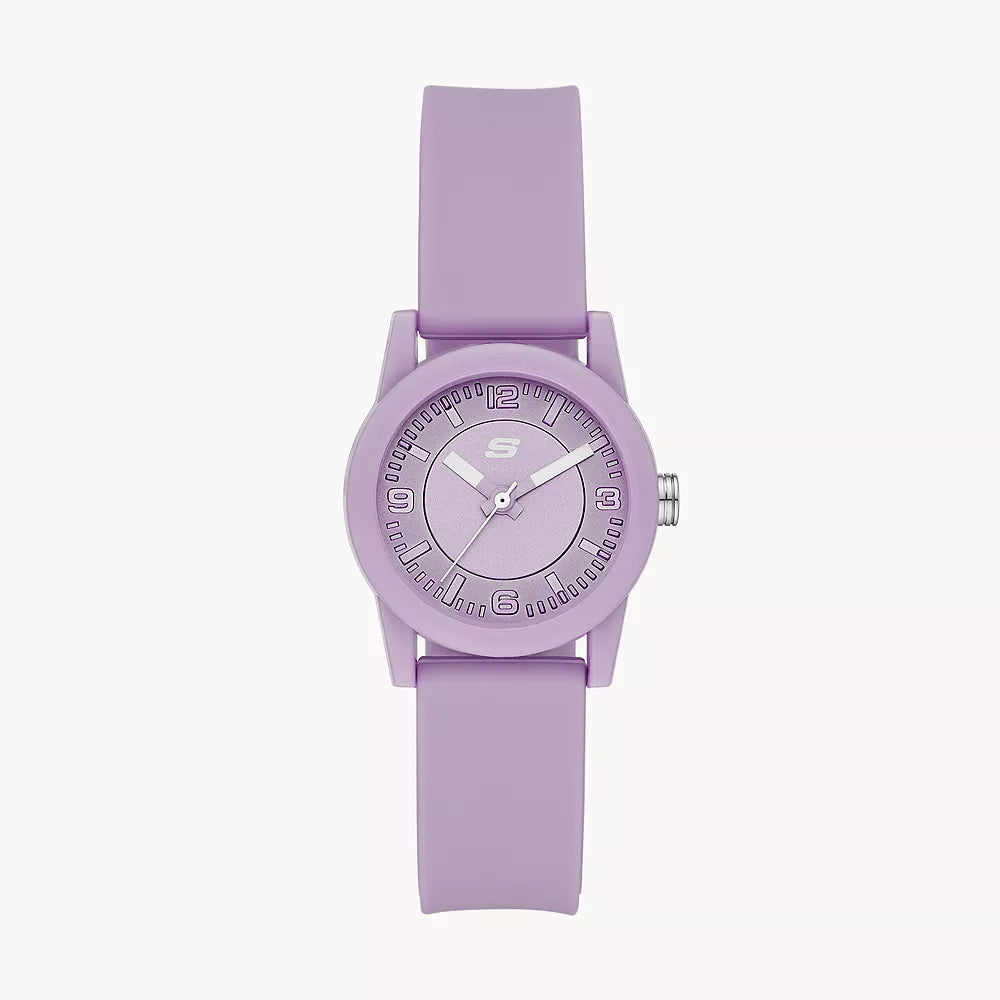 Reloj analógico Skechers Rosencrans para mujer, correa de 30 mm, color morado